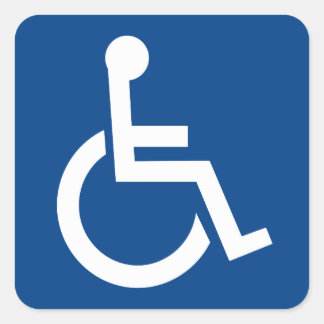 Zugänglichkeit Quadratischer Aufkleber