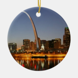Zugangs-Bogen St. Louis Mississippi nachts Keramikornament