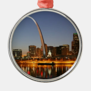Zugangs-Bogen St. Louis Mississippi nachts Ornament Aus Metall