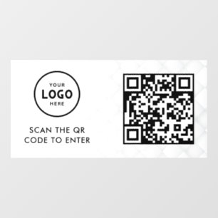 Zugangskontrolle   QR-Code Geschäftslogo Eingang B Fensteraufkleber
