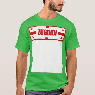 Zugdidi City en géorgien Drapeau Design TShirt