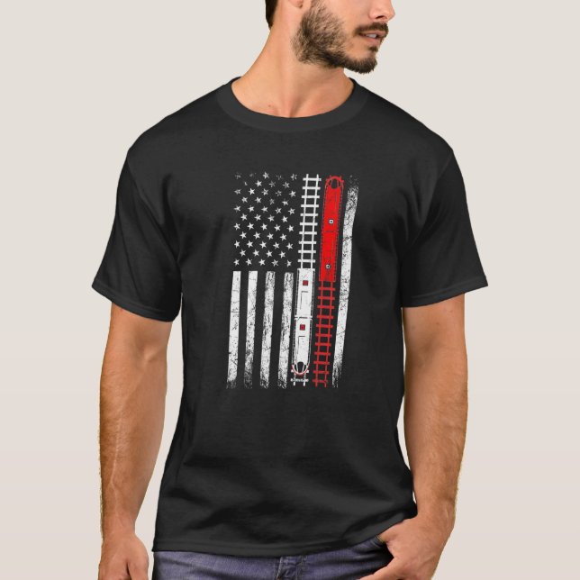 Züge auf Schienen - amerikanisches Modell für Loko T-Shirt (Vorderseite)
