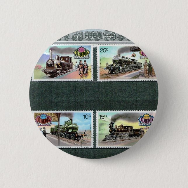 Züge, Eisenbahnen, Lokomotiven 2 Button (Vorderseite)