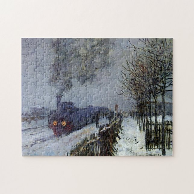 Züge in Snow Monet Kunstvoll wandern (Horizontal)