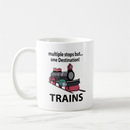 Züge mit mehreren Haltestellen, jedoch mit nur ein Kaffeetasse