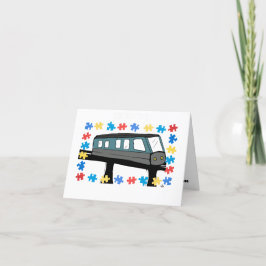 Züge Monorail Autism Aspergers Sensory Dankeskarte