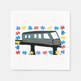 Züge Monorail Autism Aspergers Sensory Serviette