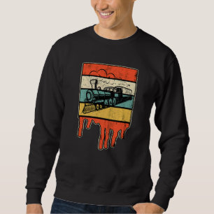 Züge Retro Vintage Lokomotive Eisenbahn Retro Tra Sweatshirt