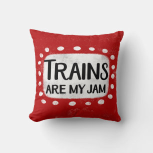 Züge sind mein Jam Throw Kissen