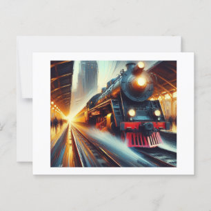 Zugeinfahrt Postkarte