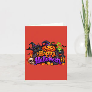Zugeklappte Halloween-Grußkarte Karte