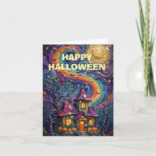 Zugeklappte Halloween-Grußkarte Karte