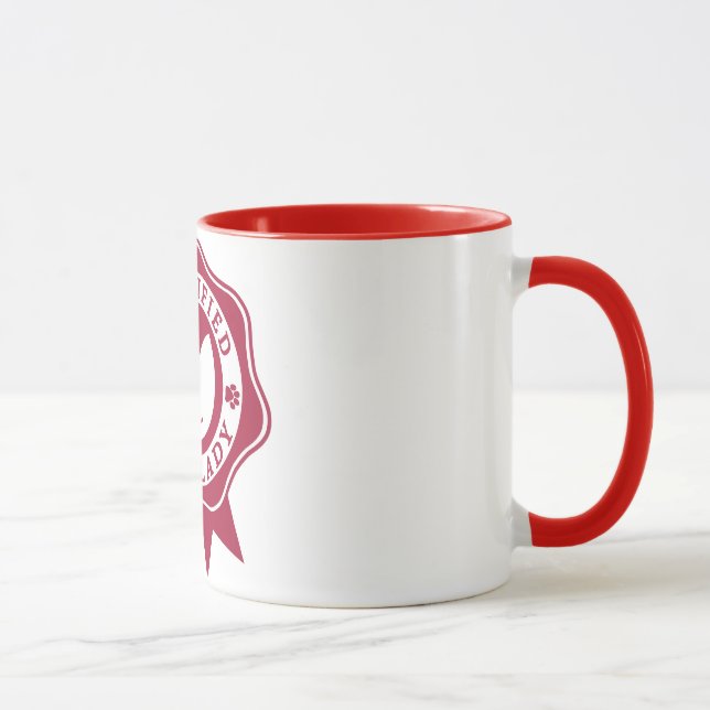 Zugelassene Katzen-Dame Mug Tasse (Rechts)