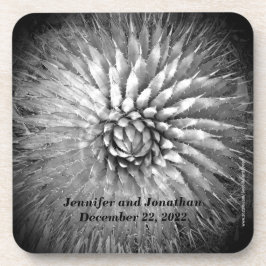 Zugelassene Spikes Personalisierter Name B&W Set 6 Untersetzer