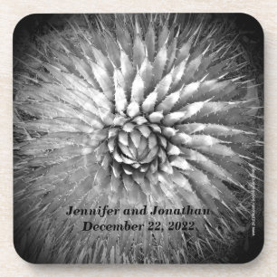 Zugelassene Spikes Personalisierter Name B&W Set 6 Untersetzer