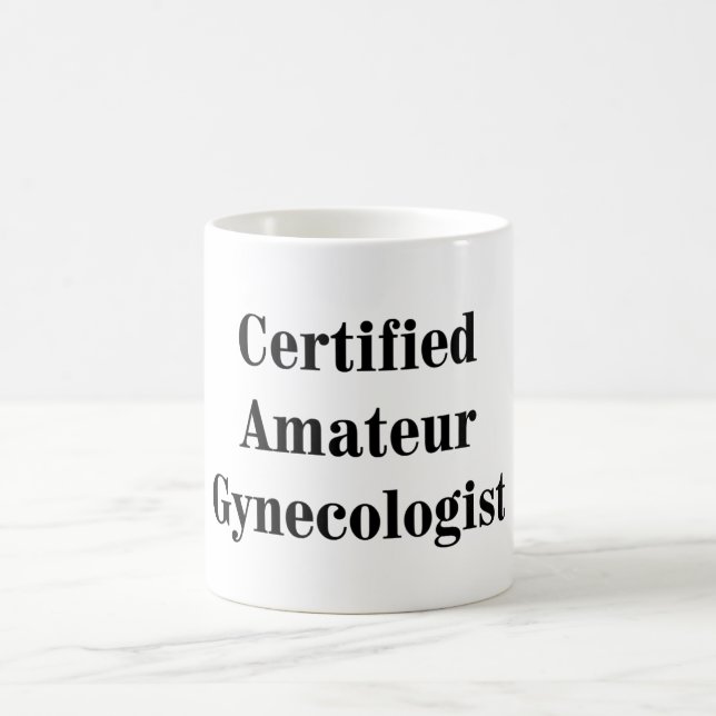 Zugelassener Amateurgynäkologe Kaffeetasse (Mittel)