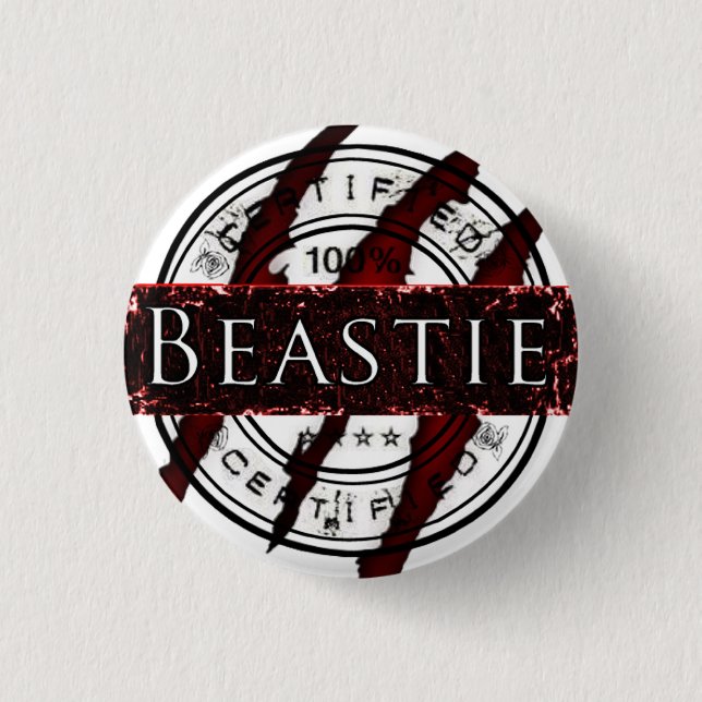 Zugelassener Beastie Knopf Button (Vorderseite)