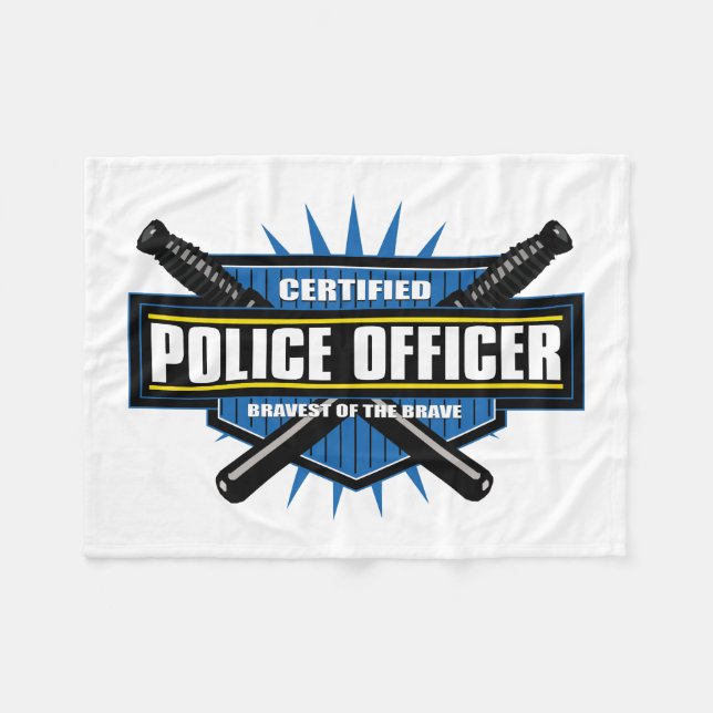 Zugelassener Polizeibeamte Fleecedecke (Vorderseite (Horizontal))