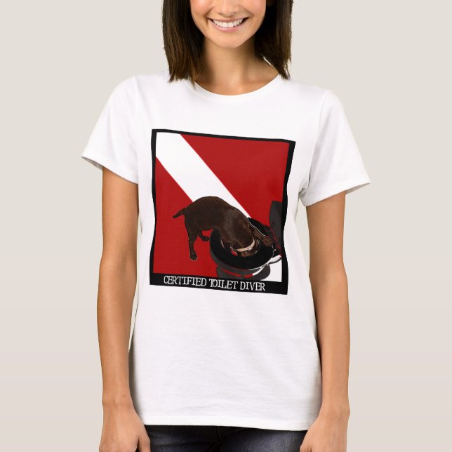 Zugelassener Toiletten-Taucher T-Shirt (Vorderseite)