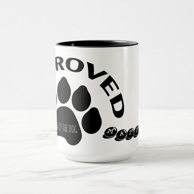 Zugelassenes chinesisches Hundjahr 2018 personalis Tasse (Zentrum)