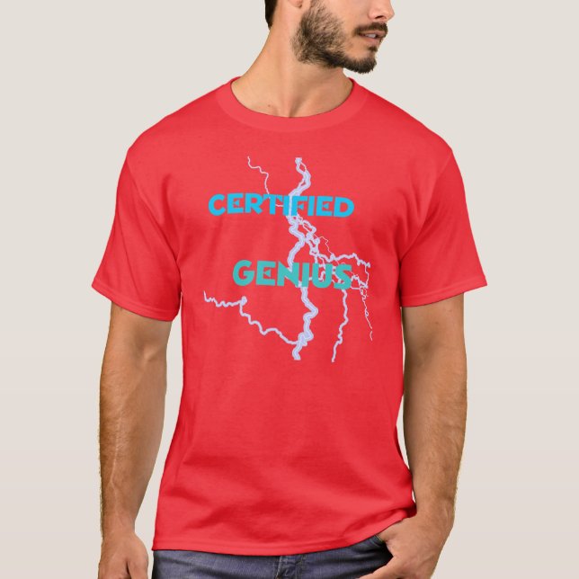 "Zugelassenes Genie-Rot-" T - Shirt (Vorderseite)