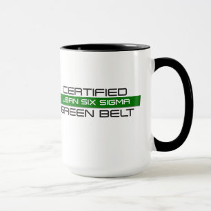 Zugelassenes Mageres sechs Sigma-grüner Tasse