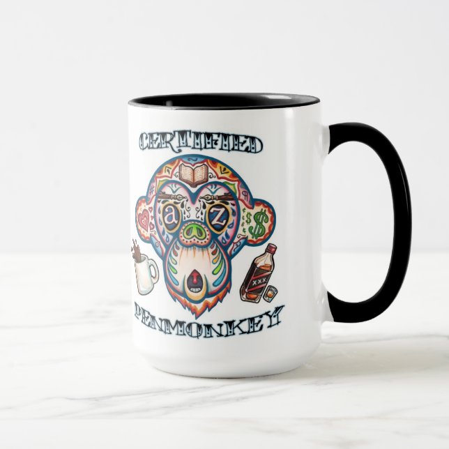 ZUGELASSENES PENMONKEY -- Kaffee-Tasse Tasse (Rechts)