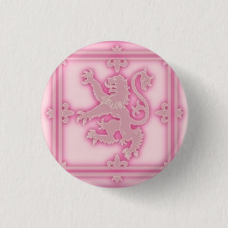 Zügelloser Löwe-Rosa-Glühen-Knopf Button
