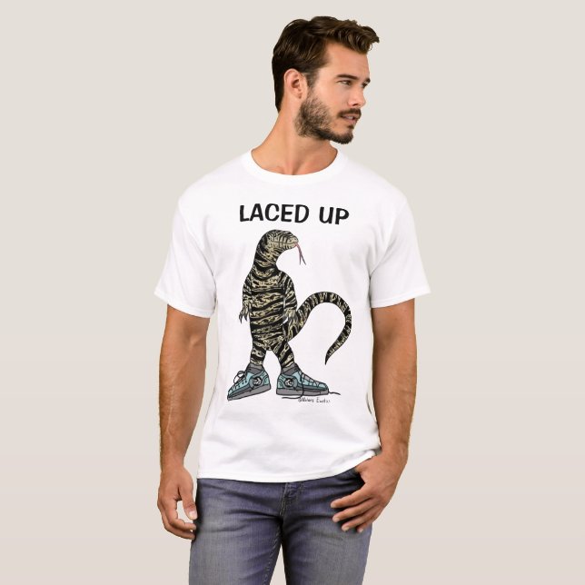 „zugeschnürtes“ Lace-Monitor-Hemd T-Shirt (Vorne ganz)