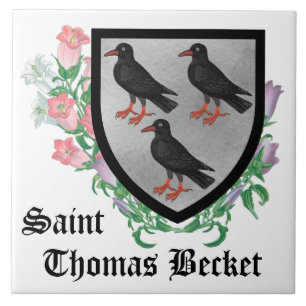 Zugeschriebenes Wappen von St. Thomas Becket Fliese