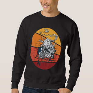 Zugführer Eisenbahn Dampflokomotive Eisenbahn Sweatshirt