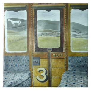 Zuglandschaft (von Eric Ravilious) Fliese