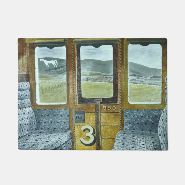 Zuglandschaft (von Eric Ravilious) Fußmatte (Vorderseite)
