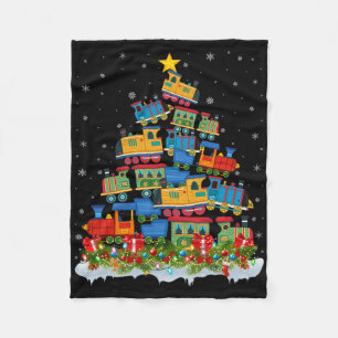 Zugliebhaber Weihnachtsbaum Santa Weihnachtszug Fleecedecke