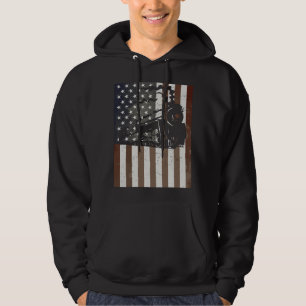 Zuglokomotive Amerikanische Flagge Modellbau Hoodie
