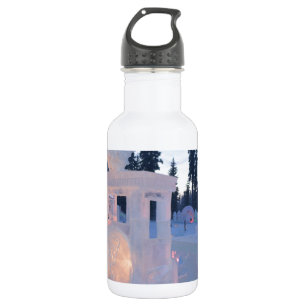 Zugmaschine Eis Skulptur Winter gefroren Schnee Ku Trinkflasche