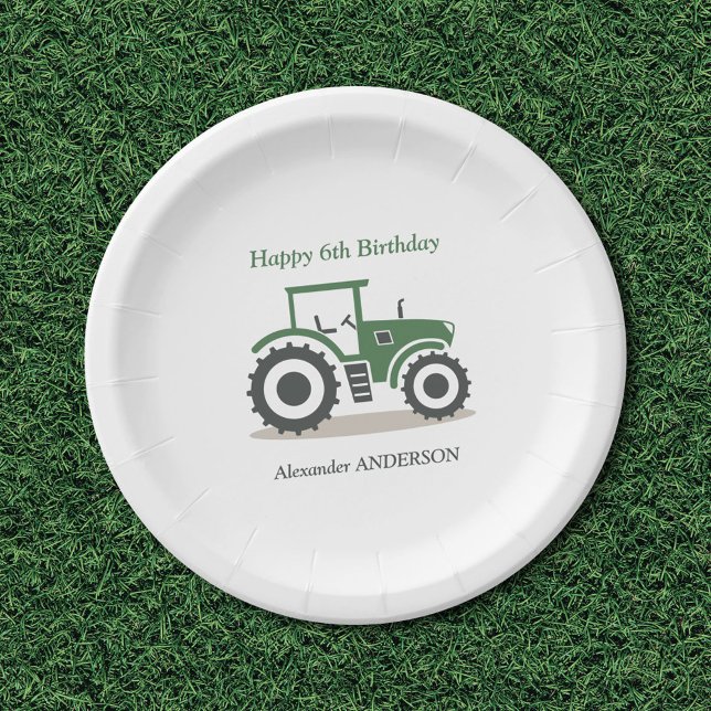 Zugmaschine Pappteller (Farm Tractor Paper Plates)