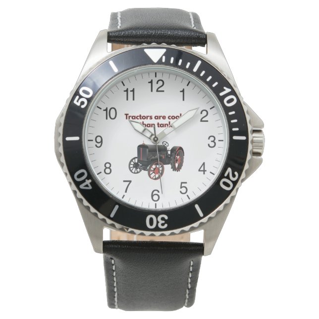 Zugmaschinen sind Cool als Tanks Armbanduhr (Vorderseite)