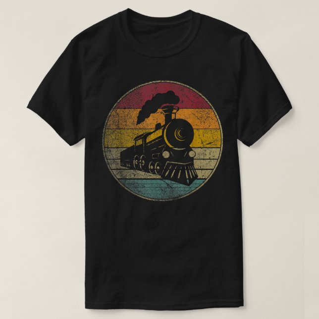 Zugmodell Lokomotive Geschenk Shirt Retro Style Vi (Design vorne)