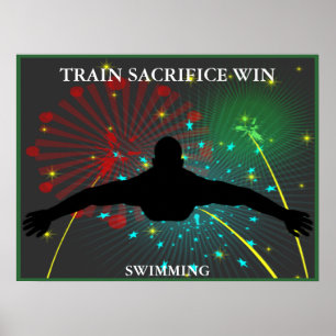 Zugopferung Win Schwimmen Poster
