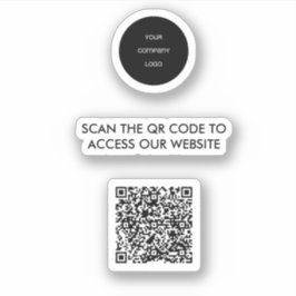 Zugriff auf die QR-Logos-Website Aufkleber