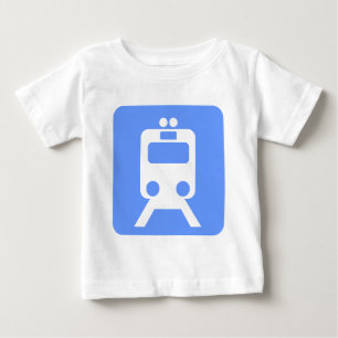 Zugschild - Babyblau Baby T-shirt