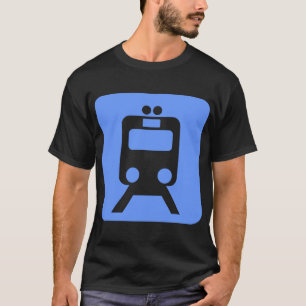 Zugschild - Babyblau T-Shirt