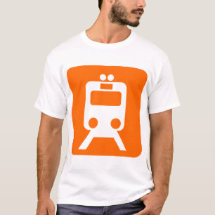 Zugschild - Orange T-Shirt
