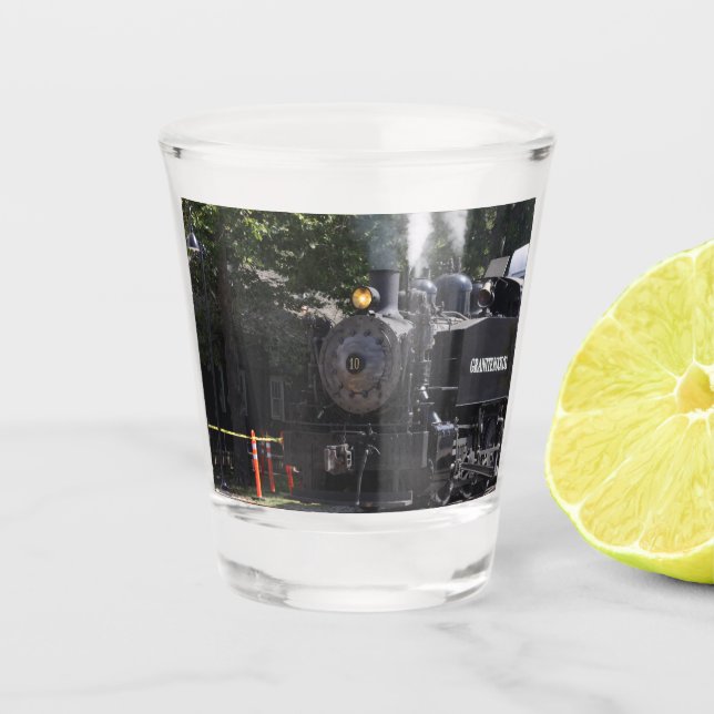 Zugschuss Schnapsglas (Vorderseite)