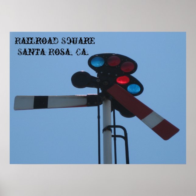 " Zugsignalplakat ! " Poster (Vorne)