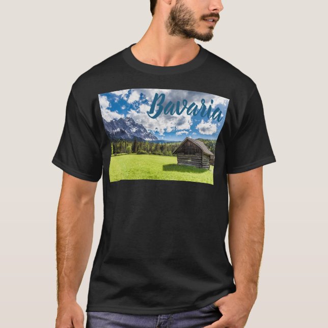 Zugspitze Alm Panorama Garmisch-Partenkirchen Post T-Shirt (Vorderseite)