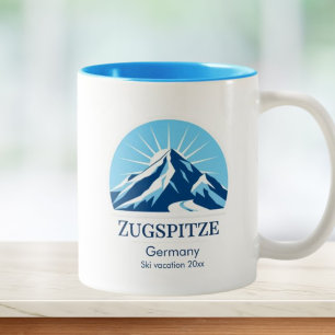 Zugspitze Deutschland Deutschland Skigebiet Souven Zweifarbige Tasse