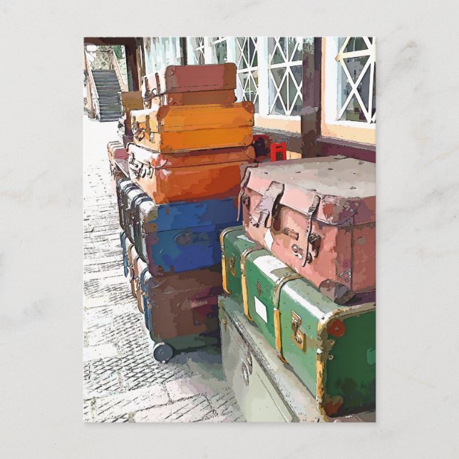 ZUGSTATIONEN POSTKARTE (Vorderseite)