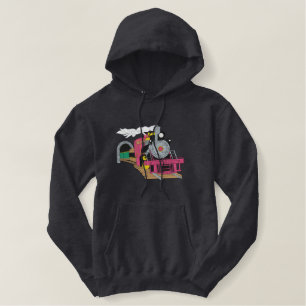 Zugszene Bestickter Hoodie